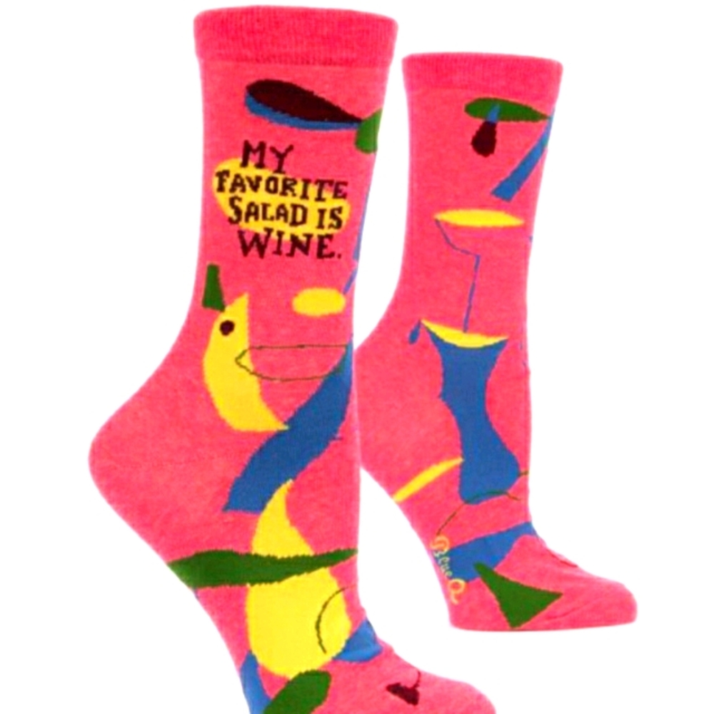 Blue Q My Favorite Salad is Wine 🍇 Socks